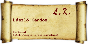 László Kardos névjegykártya